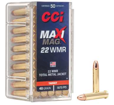 CCI Maxi Mag .22 WMR Ammo 40gr TMJ 50 Rounds
