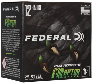 Federal Rob Roberts Raptor Steel Shotshells 12ga 3" 1-3/8oz 1400 fps #4