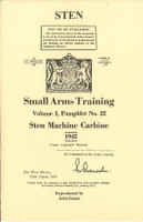 Sten Training Manual - WW2 Military Issue