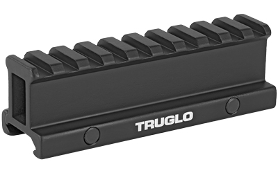 TRUGLO, RISER MOUNT PICATINNY, Riser, Black, Picatinny Style Riser Mount, Raises Mounting Surface by 1″