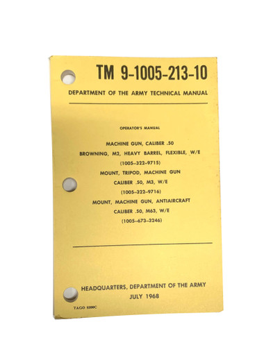TM9-1005-213-10 Operator's Manual .50 BMG