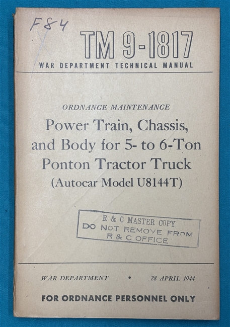 TM 9-1817 Autocar U8144T Ponton TruckTechnical Manual1944