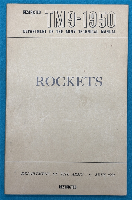 TM 9-1950RocketsTechnical Manual 1950