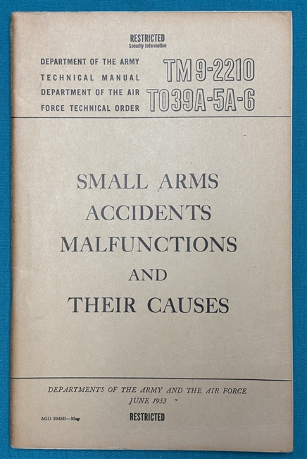 TM 9-2210Small Arms Accidents Technical Manual 1953