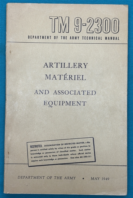 TM 9-2300Artillary MaterielTechnical Manual 1949