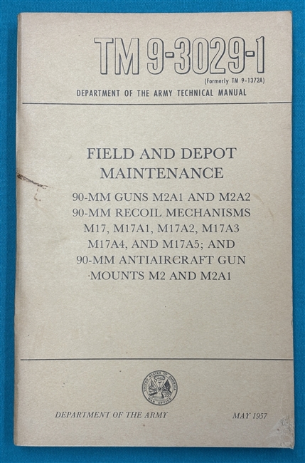 TM 9-3029-190mm Anti-AircraftGun M2 Recoil MechanismTechnical Manual 1957