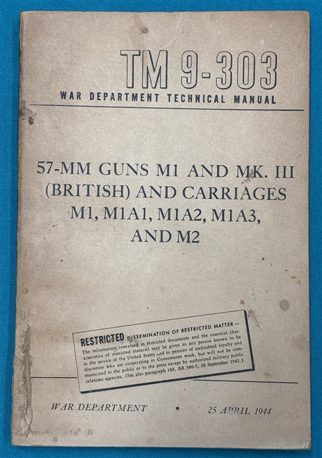 TM 9-30357mmGun M1 & MK.IIITechnical Manual 1944