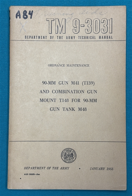 TM 9-303190mm Gun M41 (M48 Tank) Technical Manual 1955