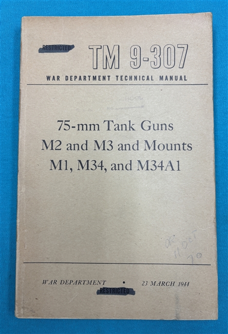 TM 9-30775mmTank Guns M2 & M3 and Mounts Technical Manual
