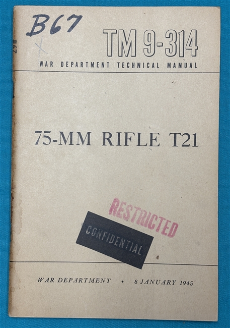 TM 9-31475mm Recoiless RifleT21 Technical Manual 1945
