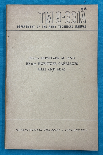 TM 9-331A155mm Howitzer M1 Technical Manual 1953