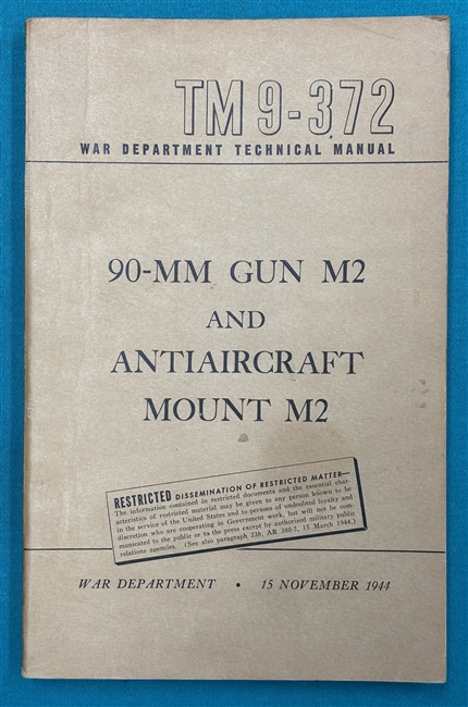 TM 9-37290mm Anti-Aircraft Gun M2 Technical Manual 1944