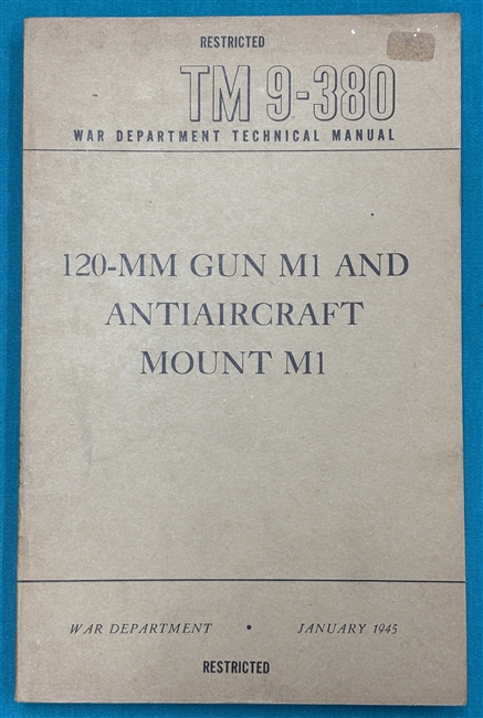 TM 9-380120 mmAnti-Aircraft Gun M1Technical Manual 1945