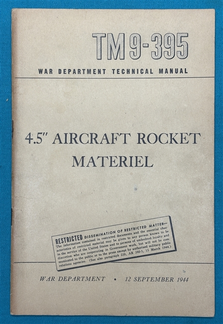 TM 9-3954.5" Aircraft Rocket Material Technical Manual 1944
