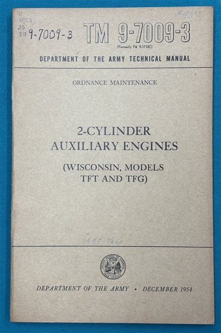 TM 9-7009-32-Cylinder Auxillary Engine (M47 Tank) Technical Manual 1954