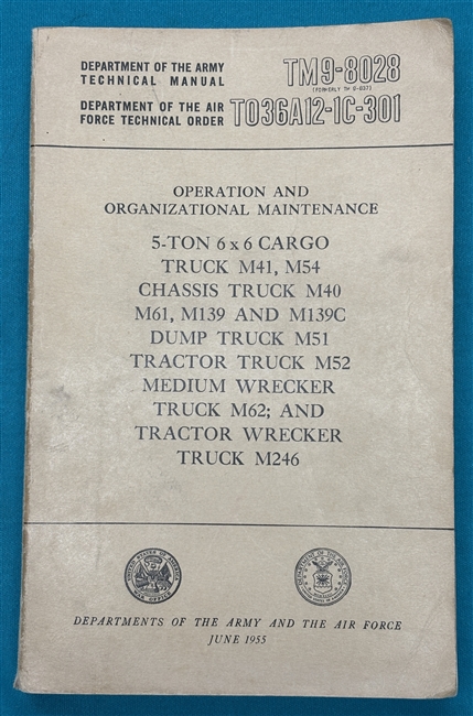 TM 9-8028 5 Ton Truck M54 Technical Manual 1955