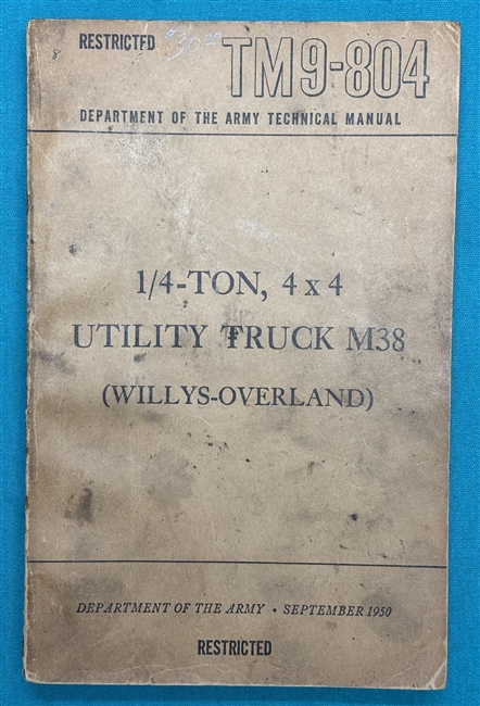 TM 9-8041/4-TonTruckM38Technical Manual 1950