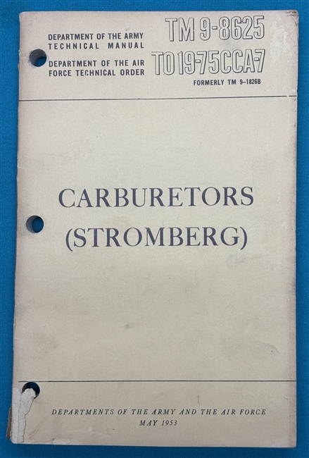 TM 9-8625CarburetorsStrombergTechnical Manual 1953
