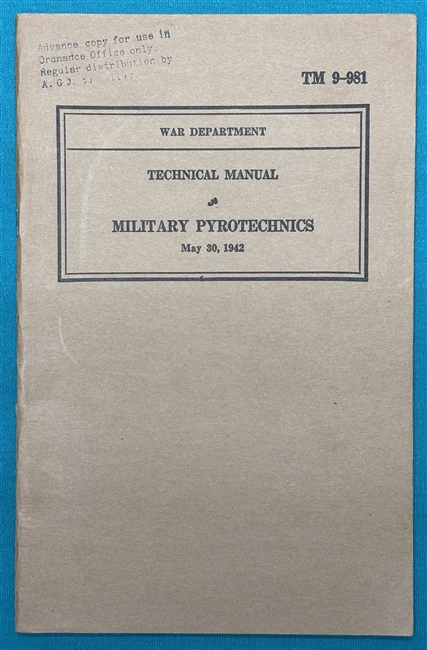 TM 9-981Military PyrotechnicsTechnical Manual 1942