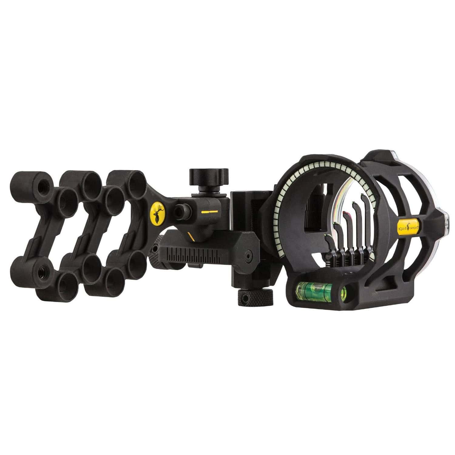 Trophy Ridge Sight Peak 5-Pin Bow Sight with Light .019 Pin Left Hand Black AS315L