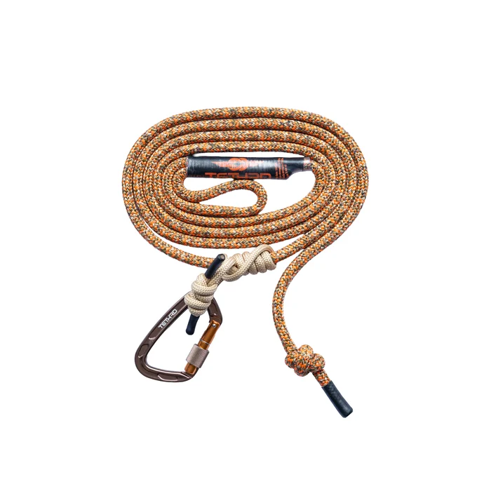 Tethrd Saddle Hunting Rope Tree Tether / Lineman Rope 8mm 8MM-ORNG