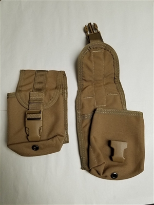 US GISCAR DUAL AMMUNITION MAGAZINE BROWN COLORED POUCH.