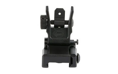 Leapers, Inc. – UTG, Sight, Flip-Up Rear Sight, Low Profile, Fits Picatinny, with Dual Aiming Aperture, Black Finish