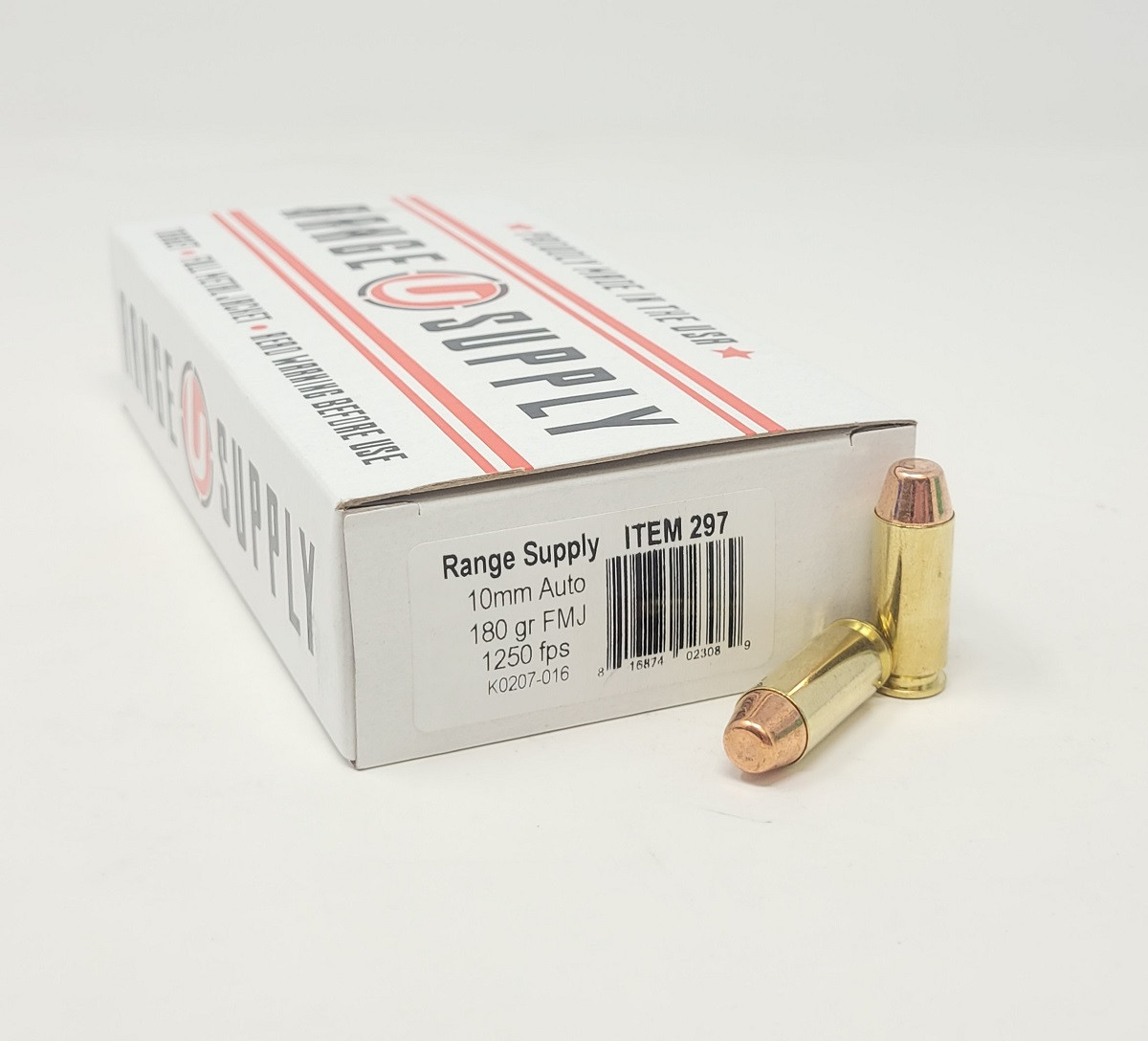Underwood 10mm Ammunition Range Supply UW297 180 Grain Full Metal Jacket 50 Rounds