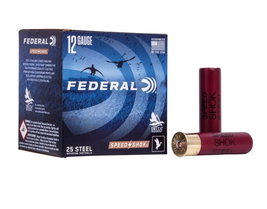 Federal 12 Gauge Ammunition Speed Shok WF134BB 3-1/2″ BB Steel Shot 1-1/2oz 1500fps 25 Rounds
