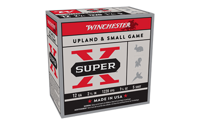 Winchester Ammunition, SUPER-X, HIGH BRASS, 12 Gauge 2.75″, #5, 1 1/4 oz, Lead Shot, 25 Round Box