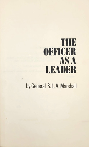 The Officer as a Leader