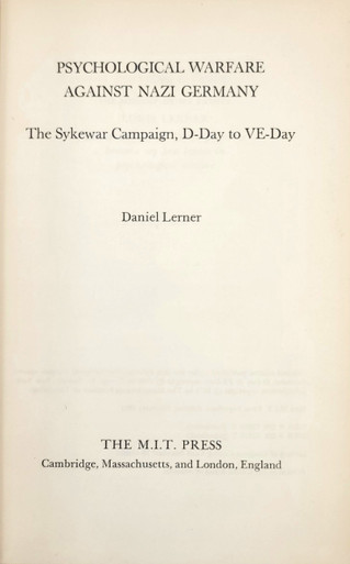 Psychological Warfare Against Nazi Germany