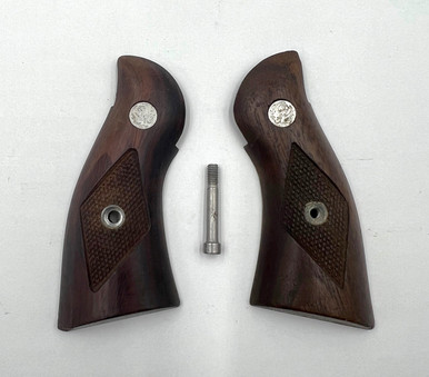 Wood Grips For Ruger Security Six With Screw