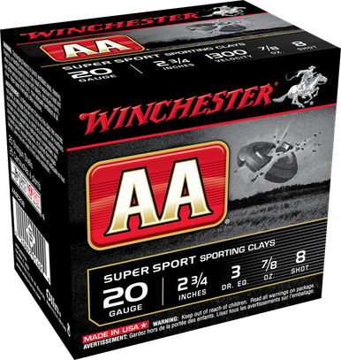 Winchester AA 20GA 2 3/4"in 3dr.eq. 7/8oz#8