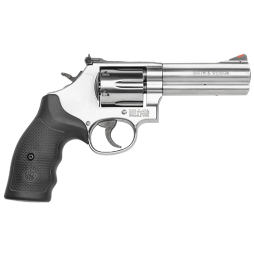 Smith & Wesson Model 686 357 Magnum Stainless Black Rubber Grip 4.125" Barrel 6 Shot- 164222
