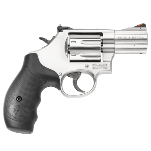 Smith & Wesson Model 686 Plus 357 Magnum Stainless Steel Black Rubber Grip 2.5" Barrel 7 Shot- 164192