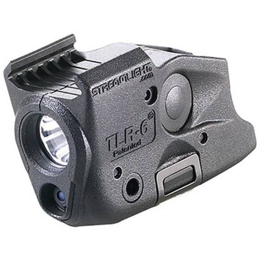 Streamlight TLR-6 100 Lumen With Red Laser Fits Non Railed 1911 CR123A Black Push Button- 69279