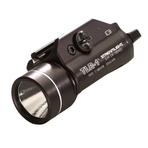 Streamlight TLR-1 300 Lumen Pistol Rail Mount CR123A Black Paddle Switch- 69110