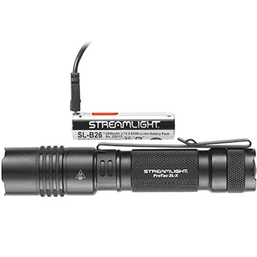 Streamlight ProTac 2L-X 500 Lumen Hand Held USB Rechargeable Black Push Button- 88083