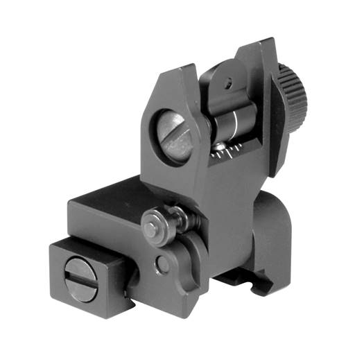 Aimsports AR-15 Rear Sight Flip Up Low Profile Black- MT201