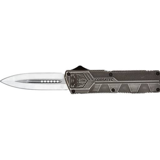 Cobra Tec Knives Lightweight Out The Front Switchblade Stonewash Grip Satin Dagger Blade- SWCTLWDAGNS