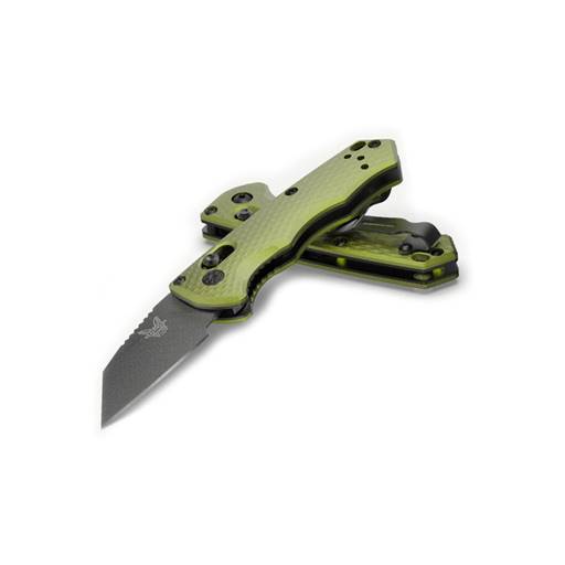 Benchmade Partial Auto Immunity Woodland Green Grip Wharncliffe Gray Blade- 2950BK-2