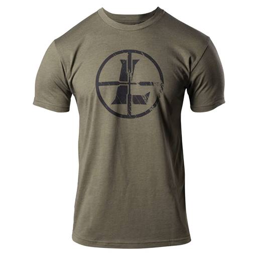 Leupold Distressed Reticle Tee OD Green Medium- 180249