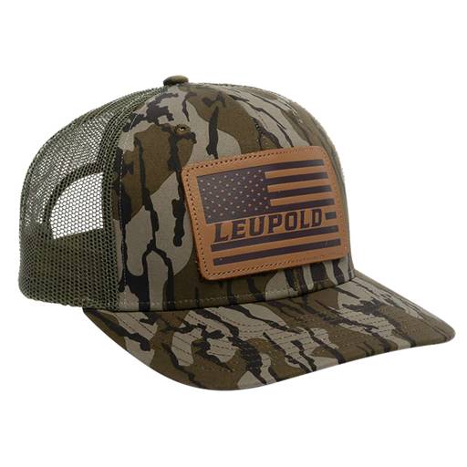 Leupold Bottomland Trucker Leather Flag Green Camo- 172600