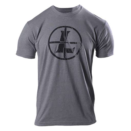 Leupold Distressed Reticle Tee Gray Large- 177621