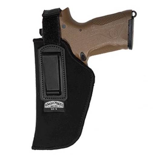 Uncle Mikes Inside The Waistband Left Hand Large 4.5" Barrel Soft Black Holster Thumb Strap- 76152