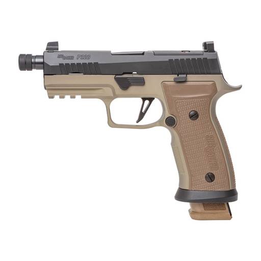 Sig Sauer P320 AXG 9mm 4.6" Threaded Barrel FDE Optic Ready 21 Round- 320AXGCA-9-CW-CBT-TB-R2
