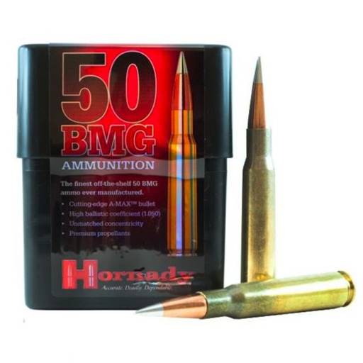 Hornady 50 BMG 750 Grain Amax 10 Round Box- 8270