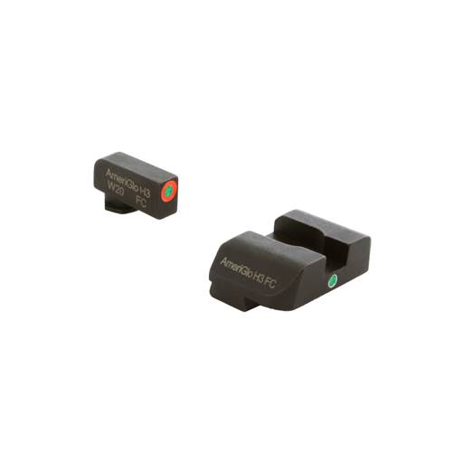 Ameriglo Pro I-Dot Night Sight Black Rear Orange Front Green Tritium Fits Glock 17/19- GL-201