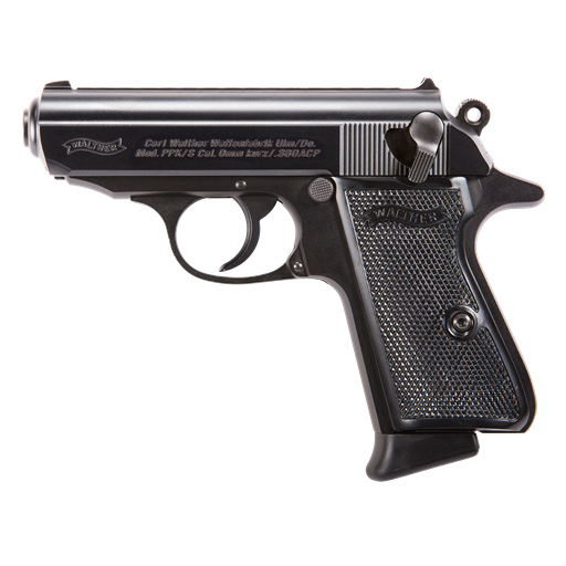 Walther PPK/S 380 ACP Black Frame Black Grips 3.3" Barrel 7 Rounds- 4796006
